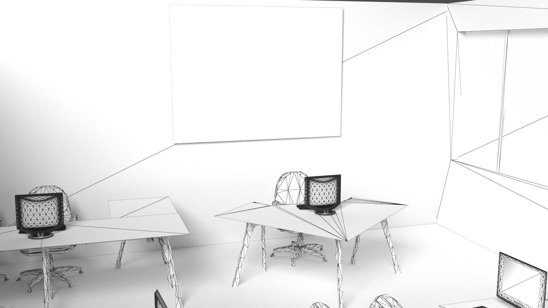 PC Training Classroom 3D model_15