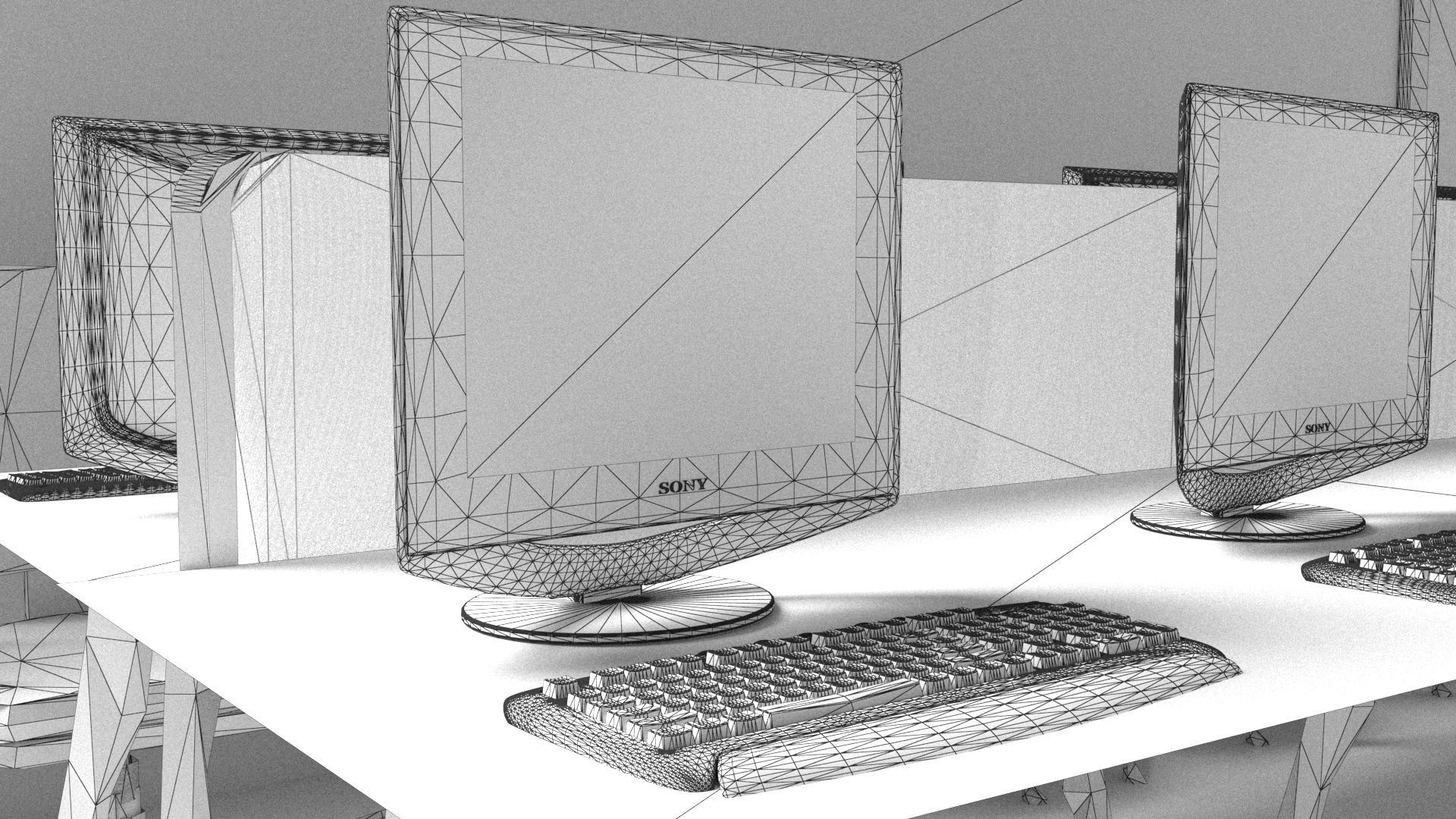 PC Training Classroom 3D model_13