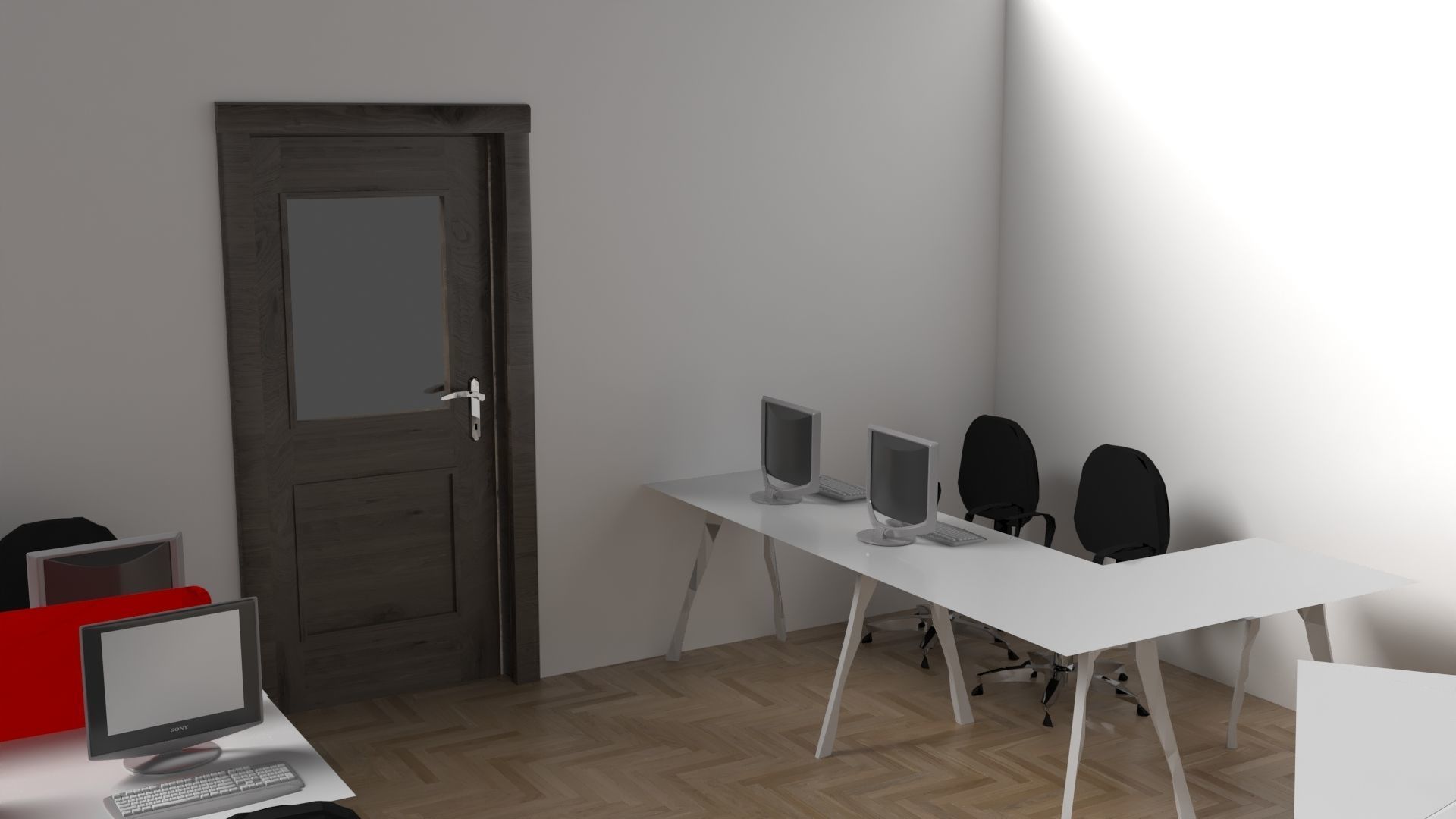 PC Training Classroom 3D model_2