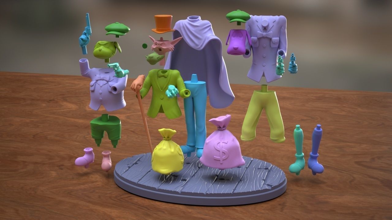 Moriarty gang 3D print model_11