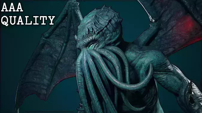 Cthulhu Low-poly 3D model