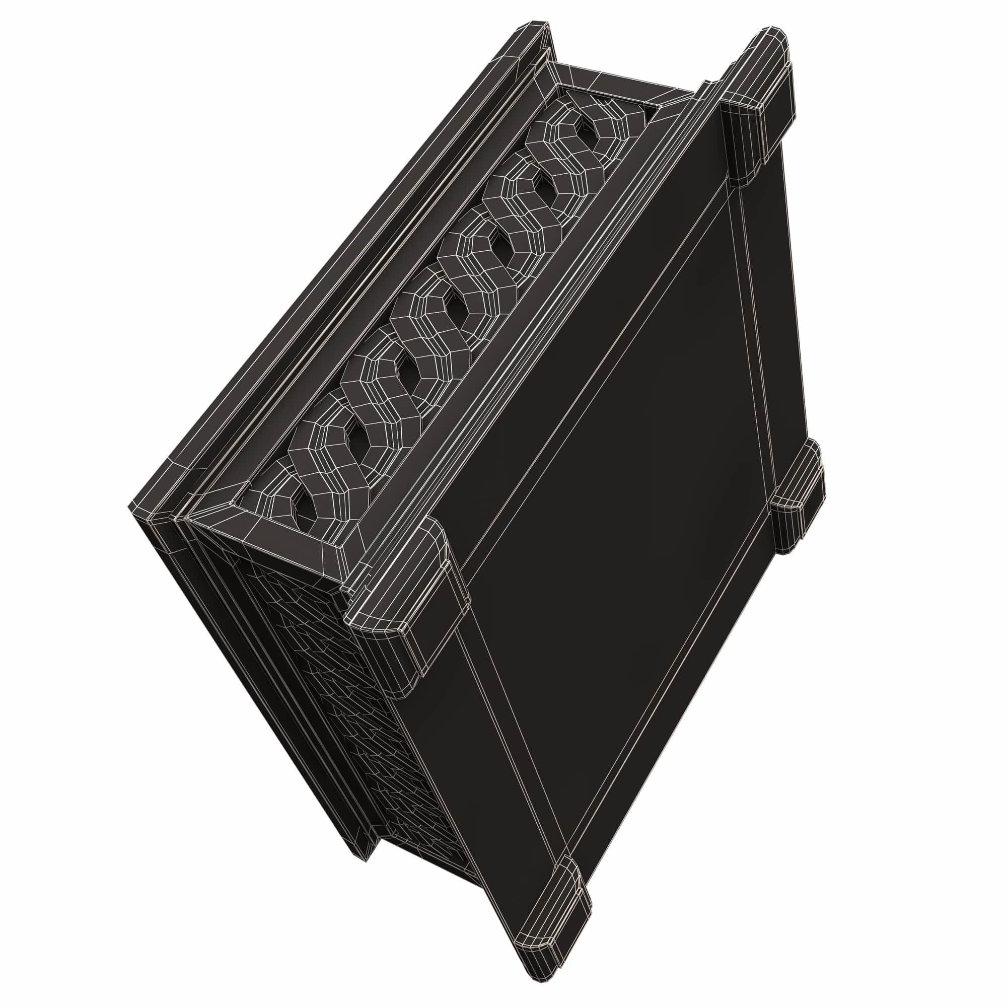 Casket Carved 03 White Low-poly 3D model_11