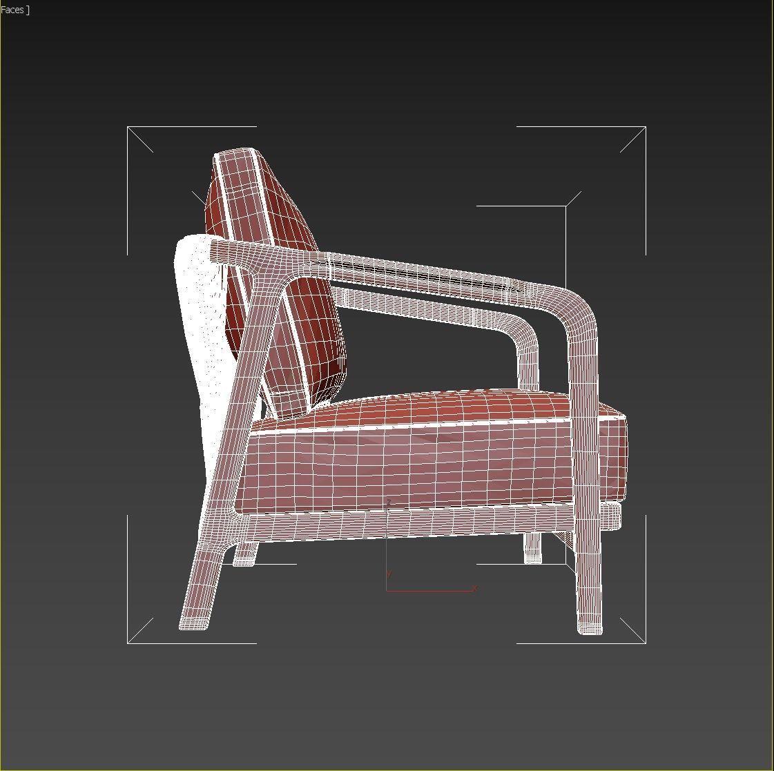 Flexform Crono Low-poly 3D model_16