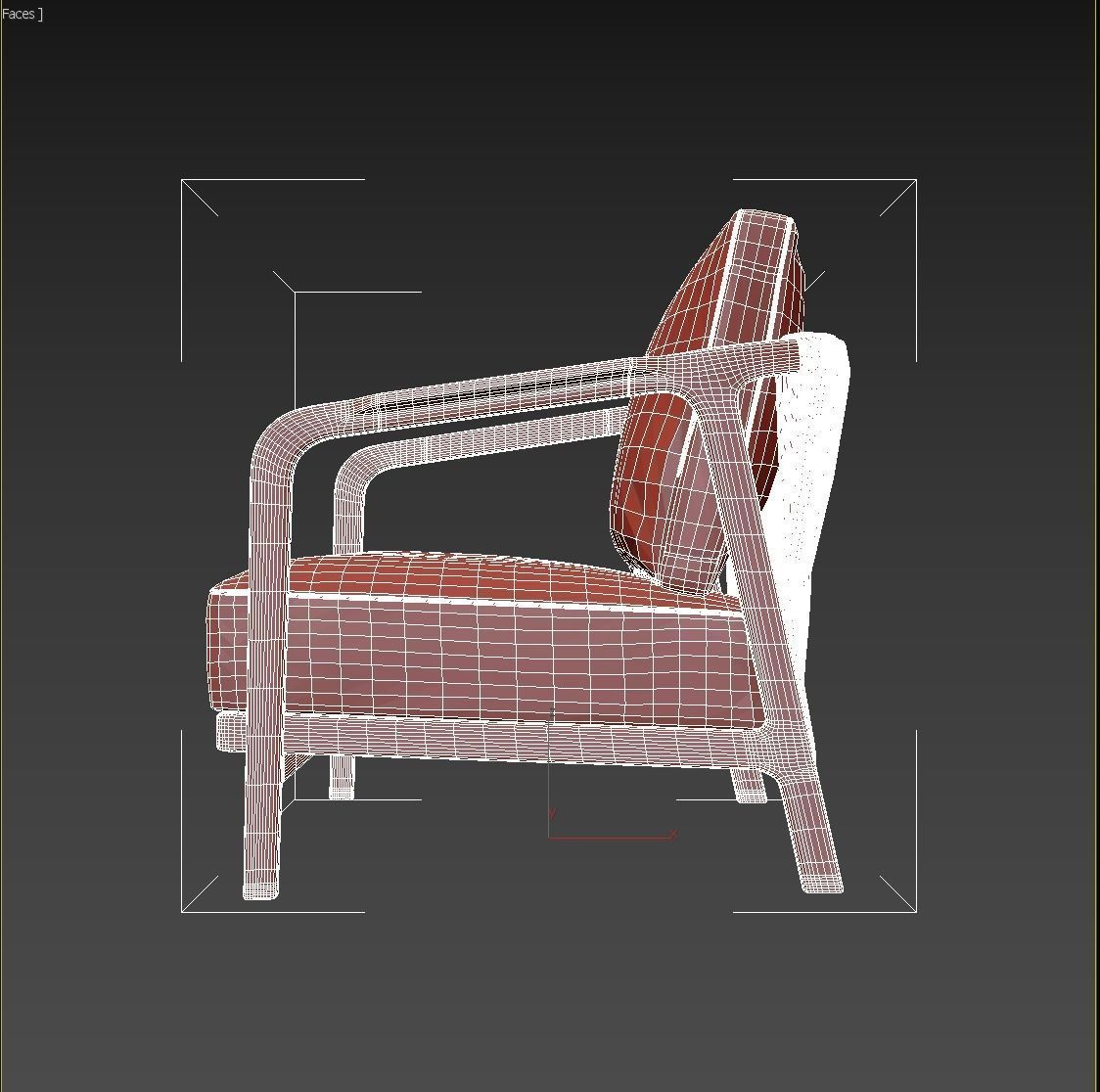 Flexform Crono Low-poly 3D model_12