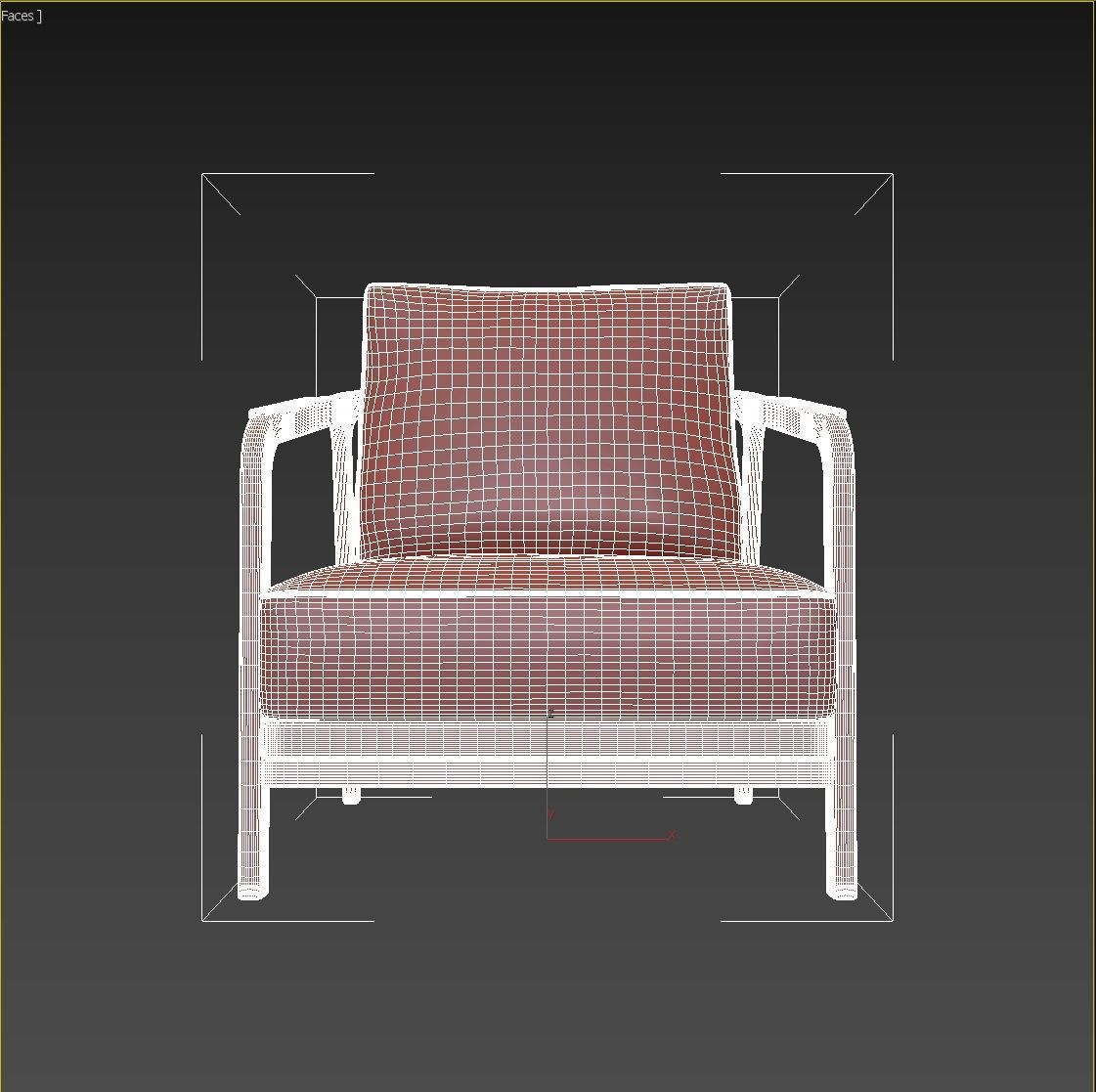 Flexform Crono Low-poly 3D model_11