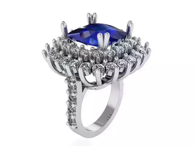 Cushion Cut Ring 4003