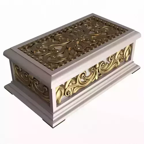 Casket Carved 04 White