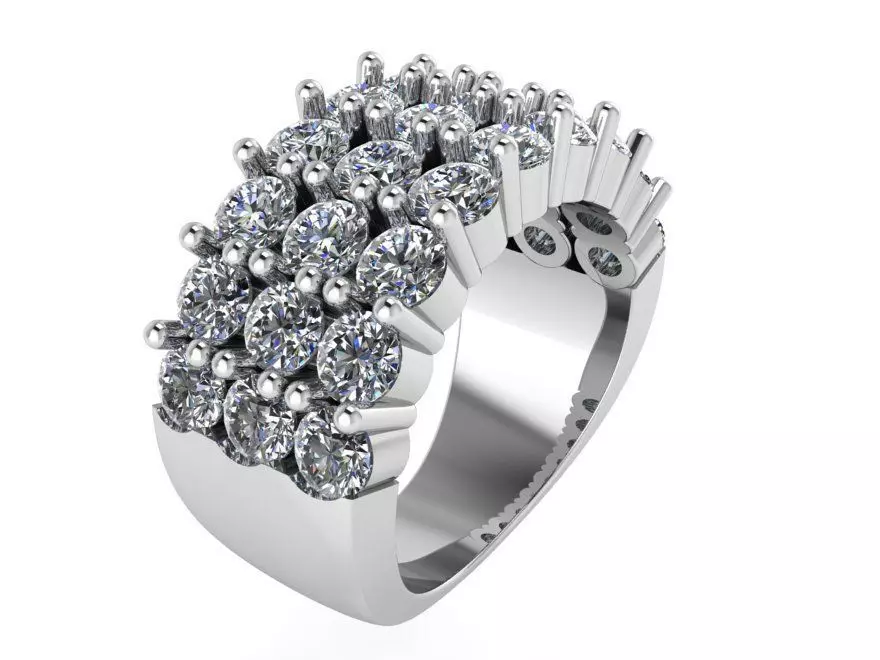 3 Row Diamond Band 4005 3D print model