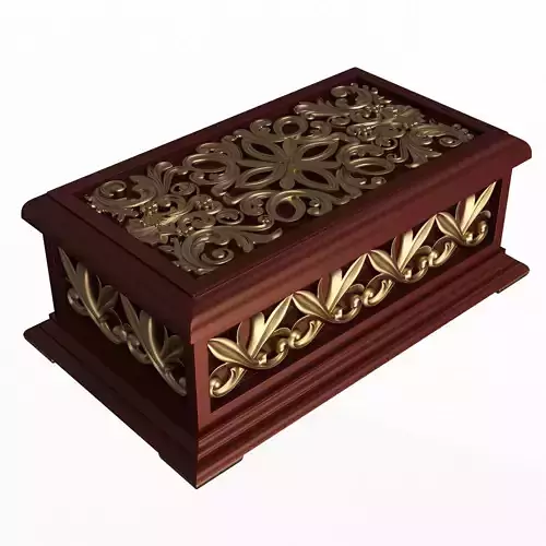 Casket Carved 05 Red