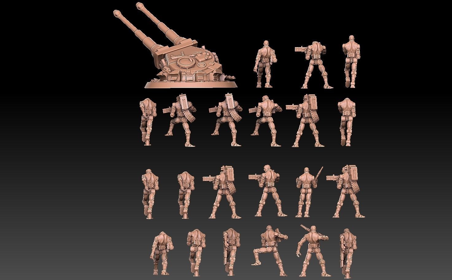 Android Infantry 3D print model_2
