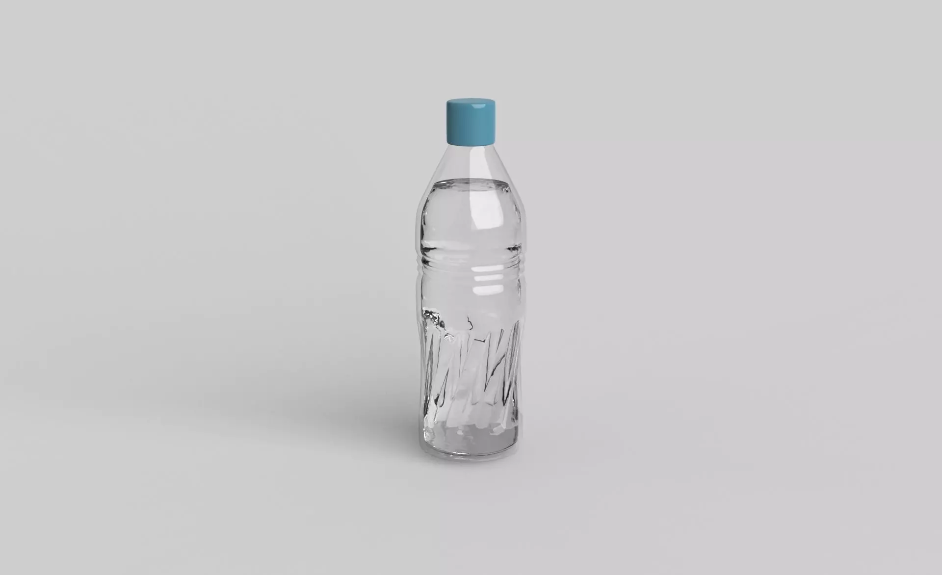 Water bottle plastic Free low-poly 3D model