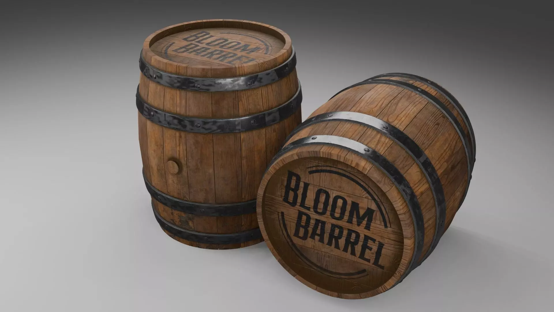 Wine Barrel Wood 3D model