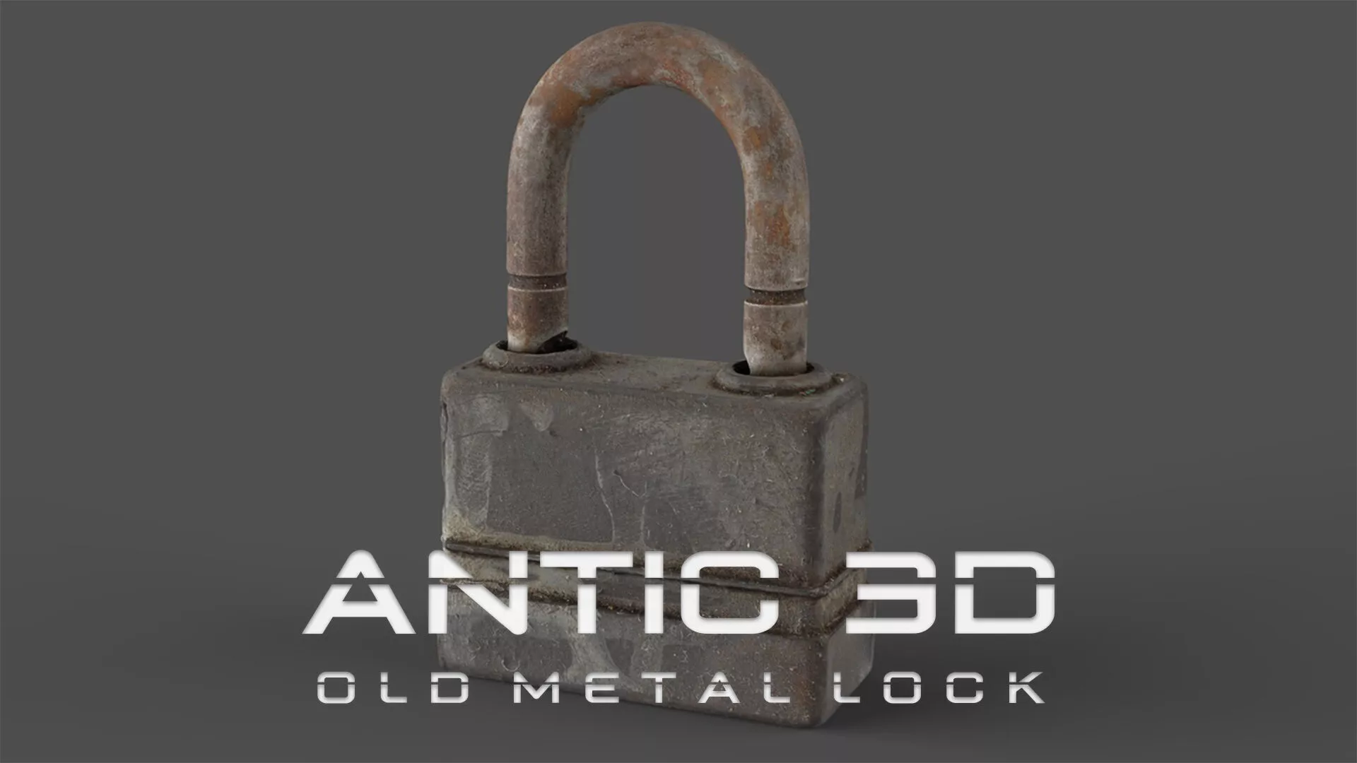 Old metal Lock Low-poly 3D model