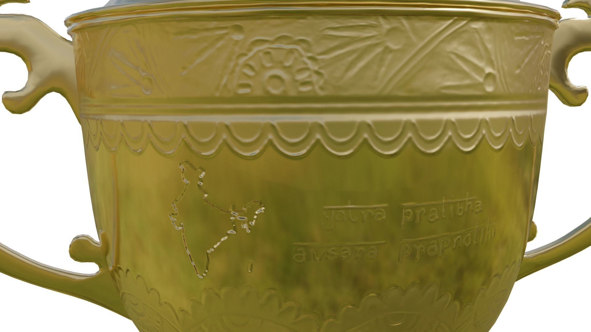 IPL Trophy Low-poly 3D model_4