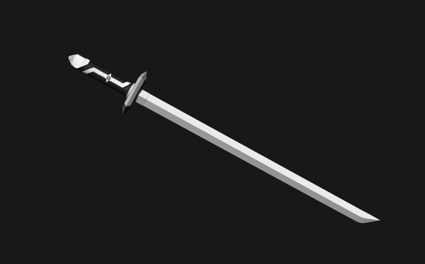 tycoon bujin sword  3D print model_4