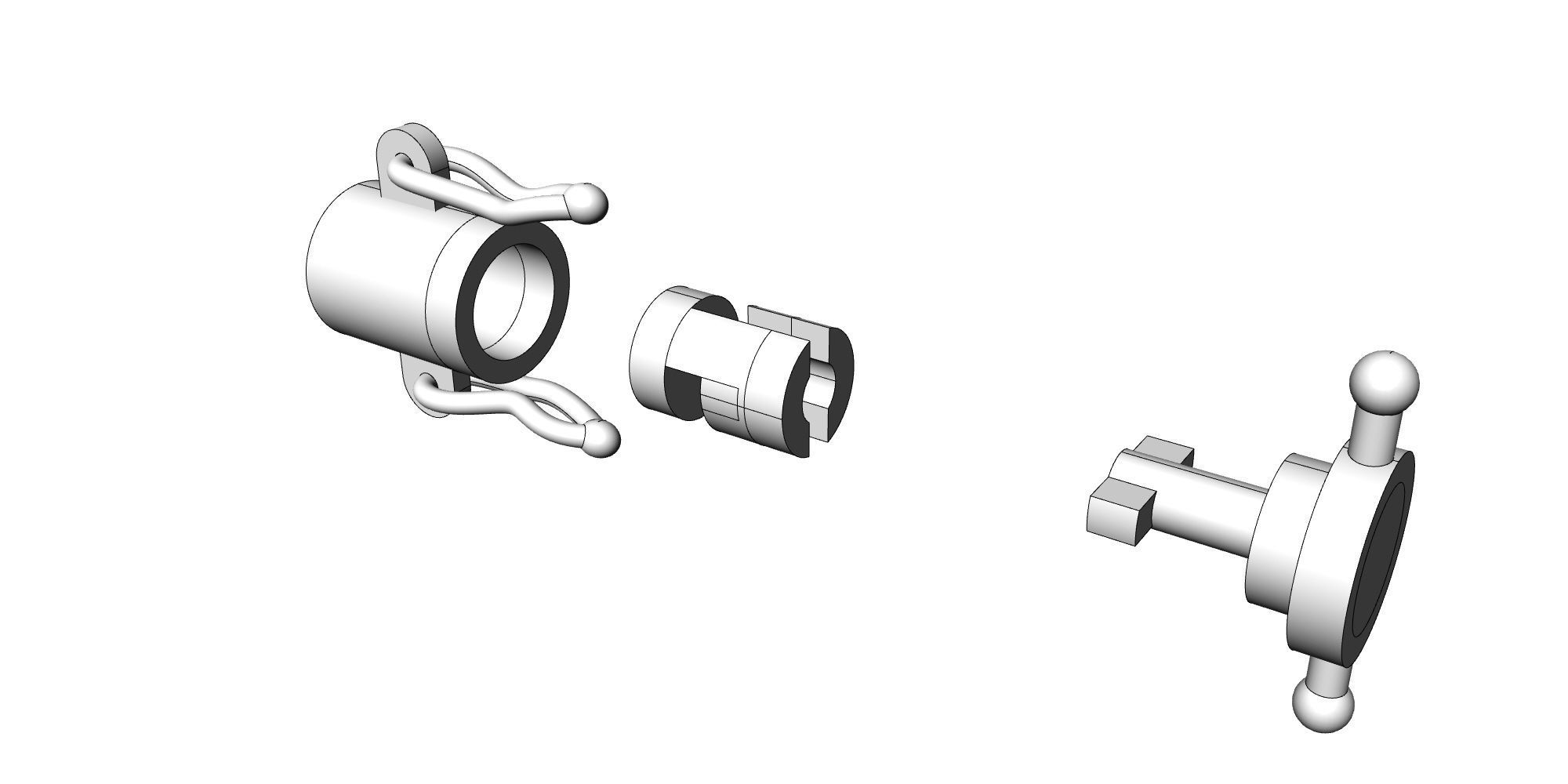 Bracelet clasp  3D print model_2