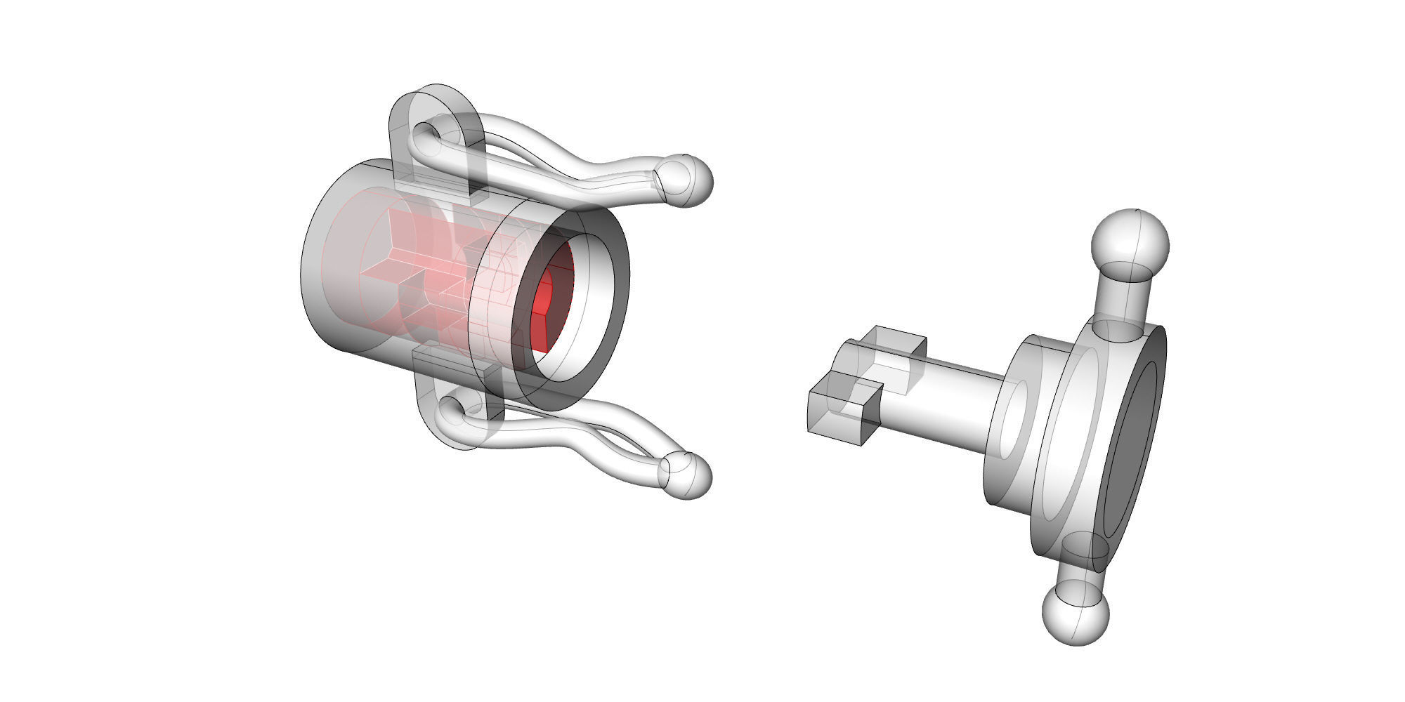 Bracelet clasp  3D print model_4