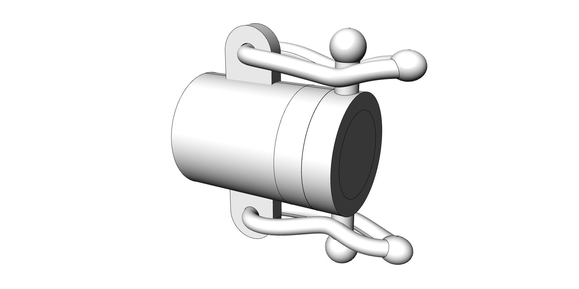 Bracelet clasp  3D print model_3