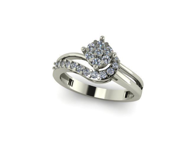 beautifull ring for daimonds 3D print model_1