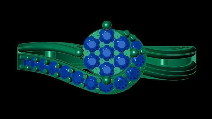 beautifull ring for daimonds 3D print model_10