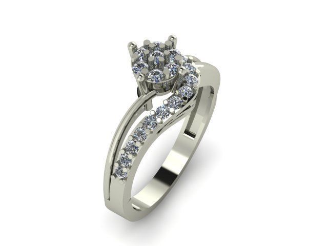 beautifull ring for daimonds 3D print model_7