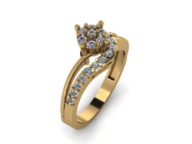 beautifull ring for daimonds 3D print model_6