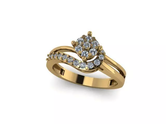 beautifull ring for daimonds 3D print model_0