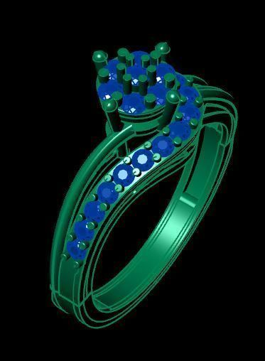 beautifull ring for daimonds 3D print model_9