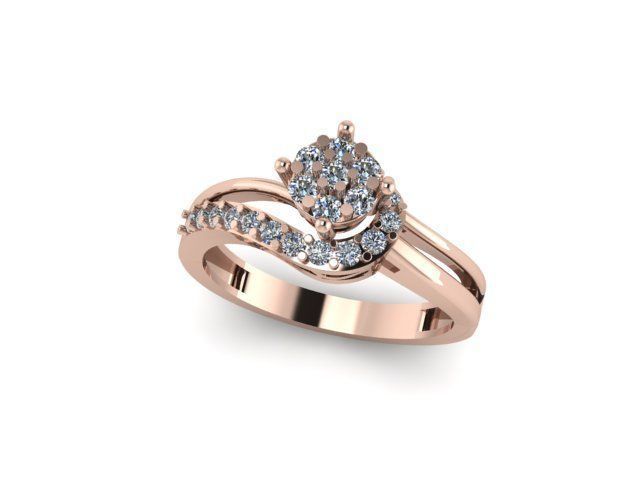 beautifull ring for daimonds 3D print model_2