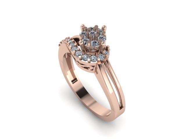 beautifull ring for daimonds 3D print model_5