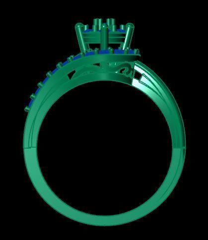 beautifull ring for daimonds 3D print model_11
