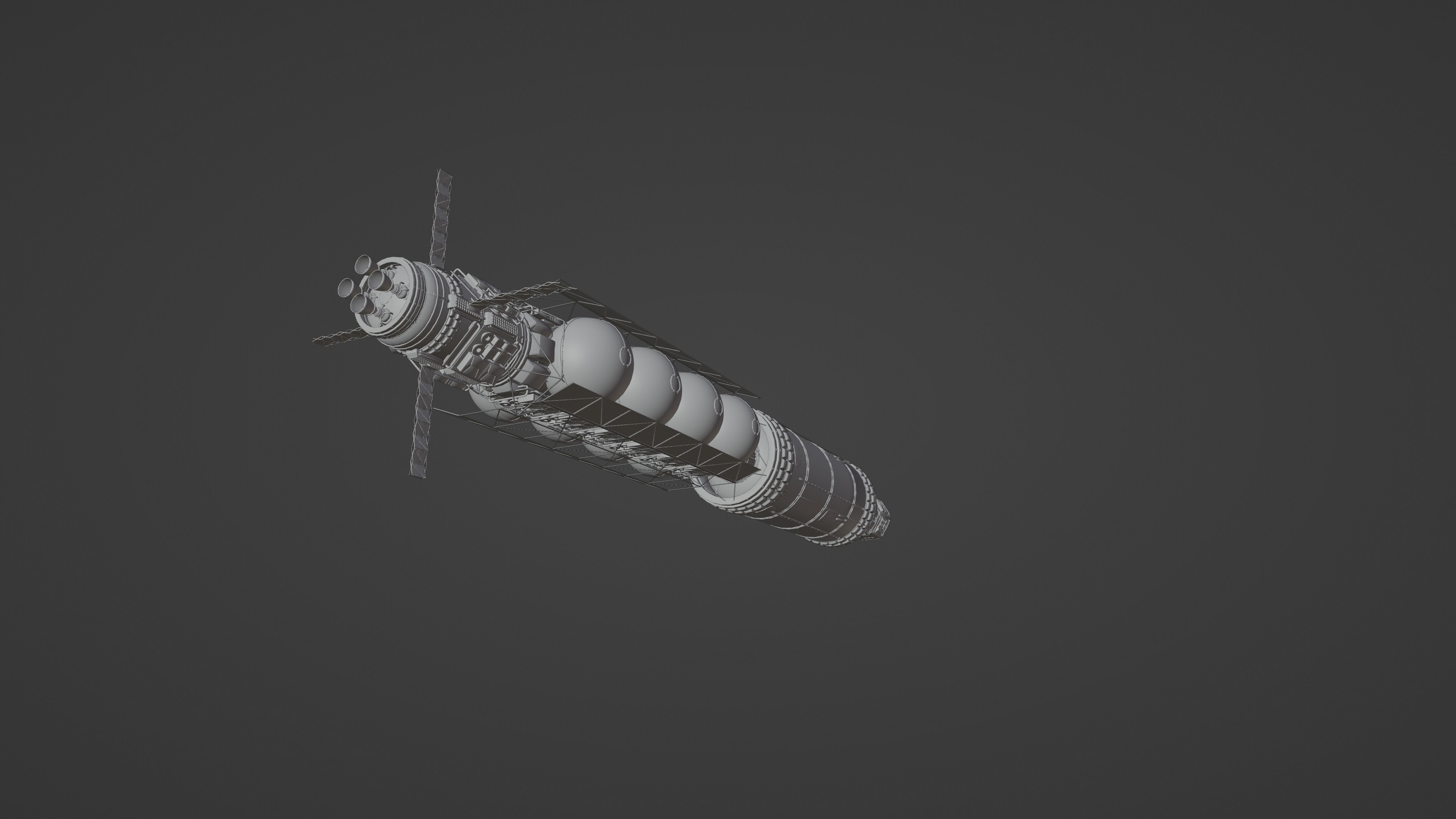 Spacestation - Realistic 3D model of a spacestation 3D model_2
