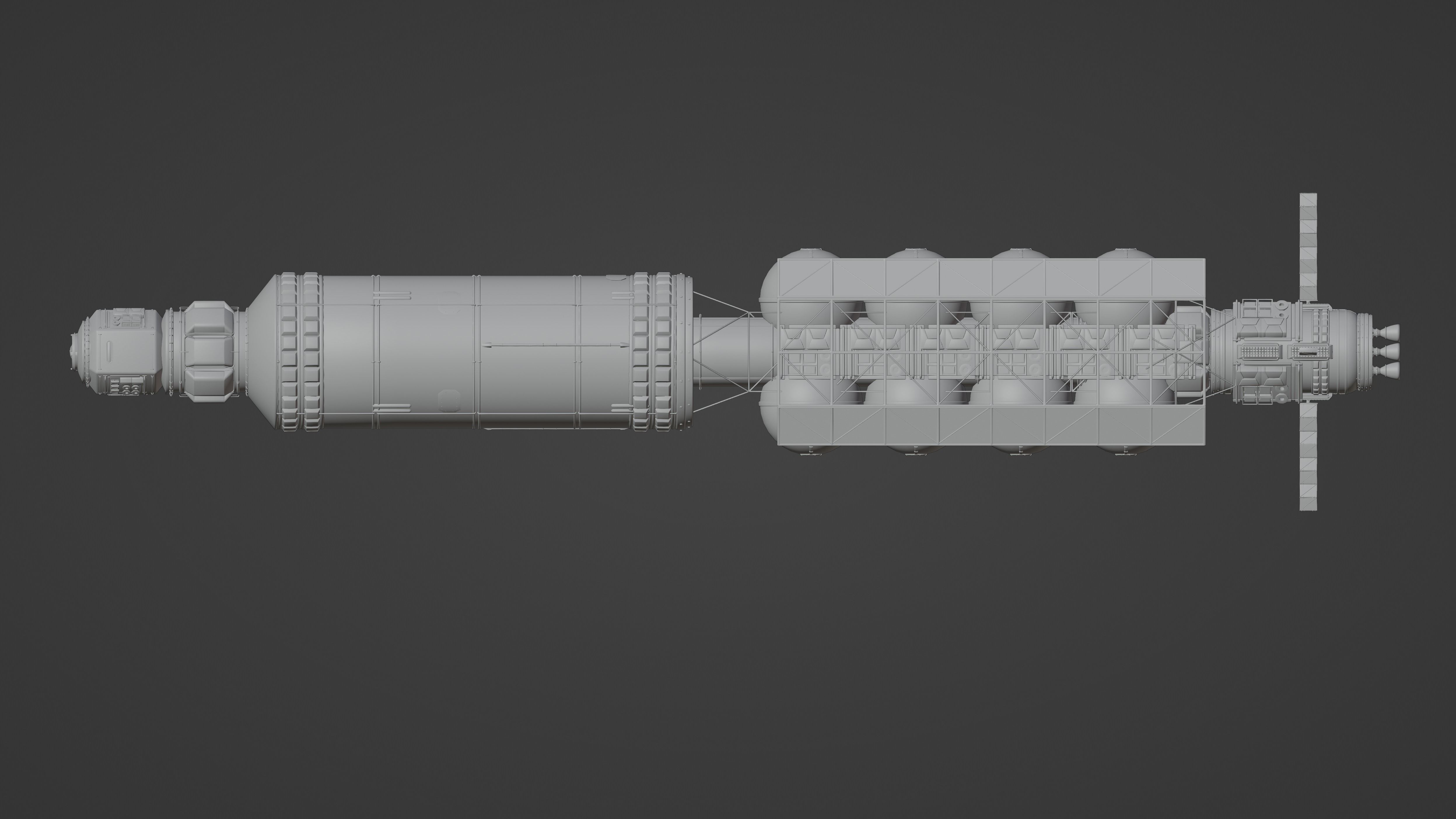 Spacestation - Realistic 3D model of a spacestation 3D model_4