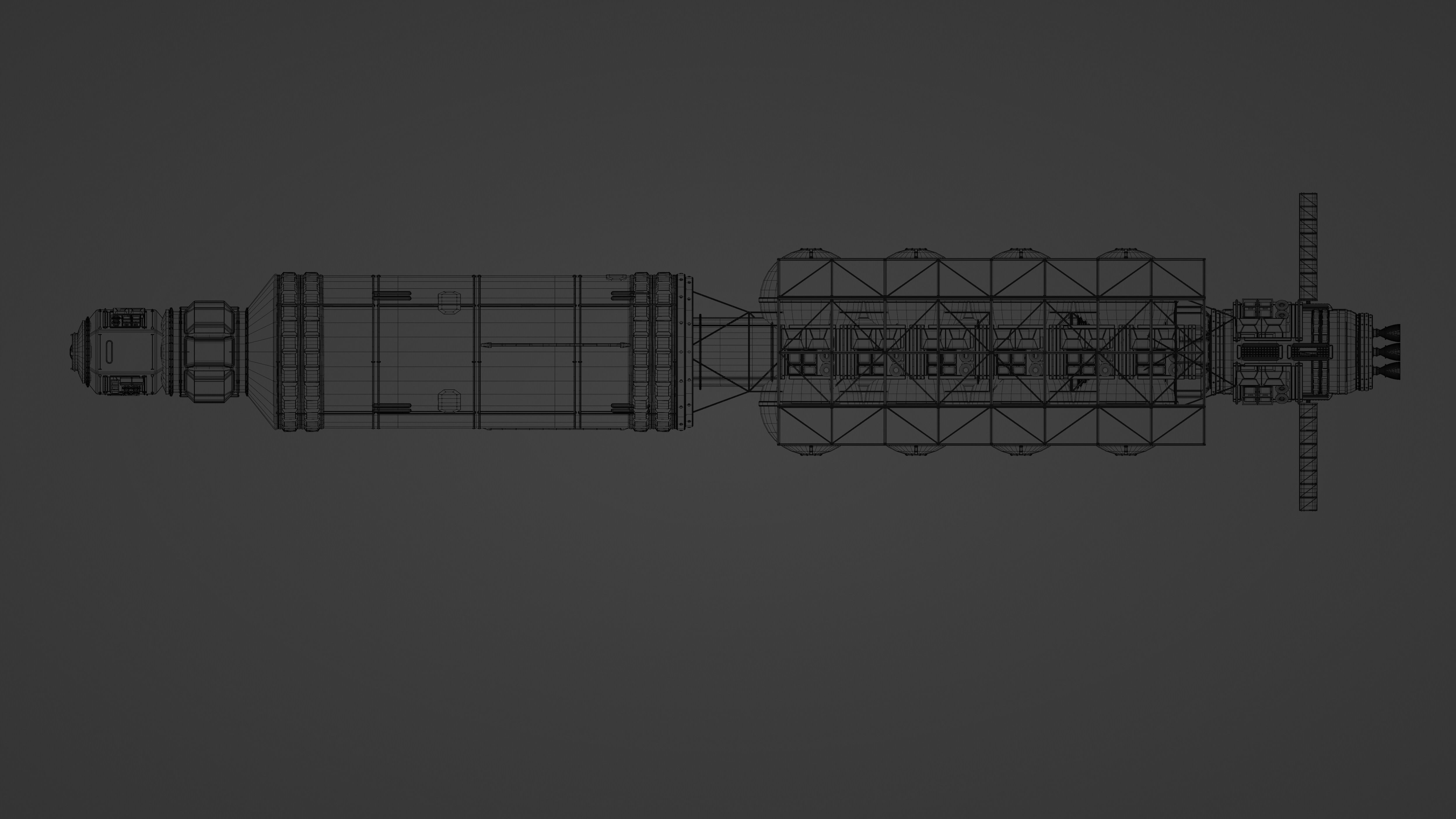 Spacestation - Realistic 3D model of a spacestation 3D model_3