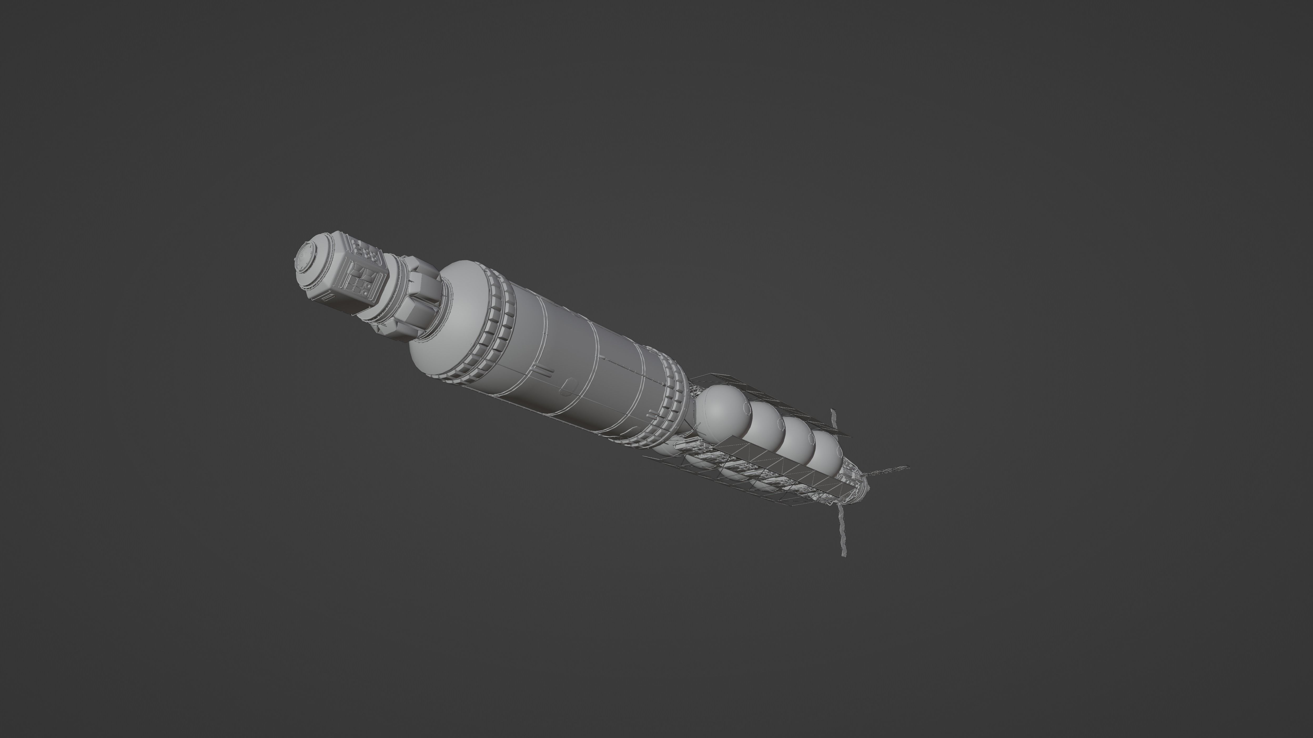 Spacestation - Realistic 3D model of a spacestation 3D model_1