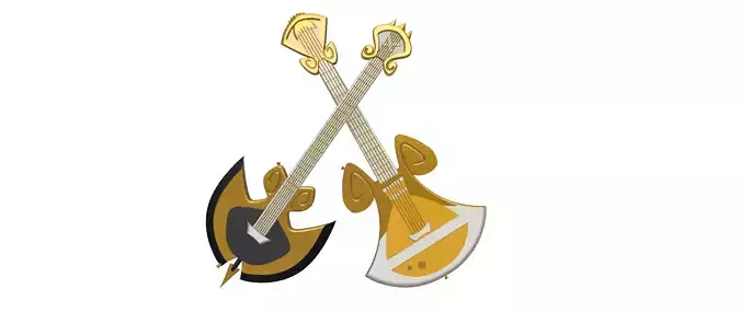 ADAM GUITARS - AXE AND HARP VERSION PACK - HAZBIN HOTEL 3D print model