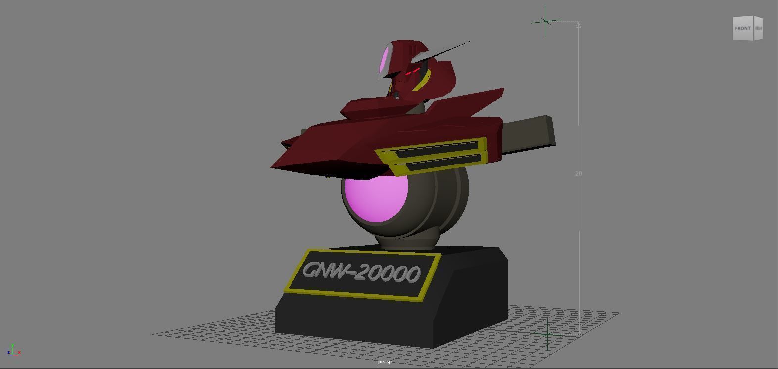  GNW-20000 Arche Head 3D print model 3D print model_10