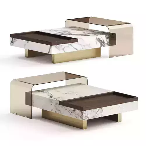 Urban Mood Edward Modern Marble Coffee Table 