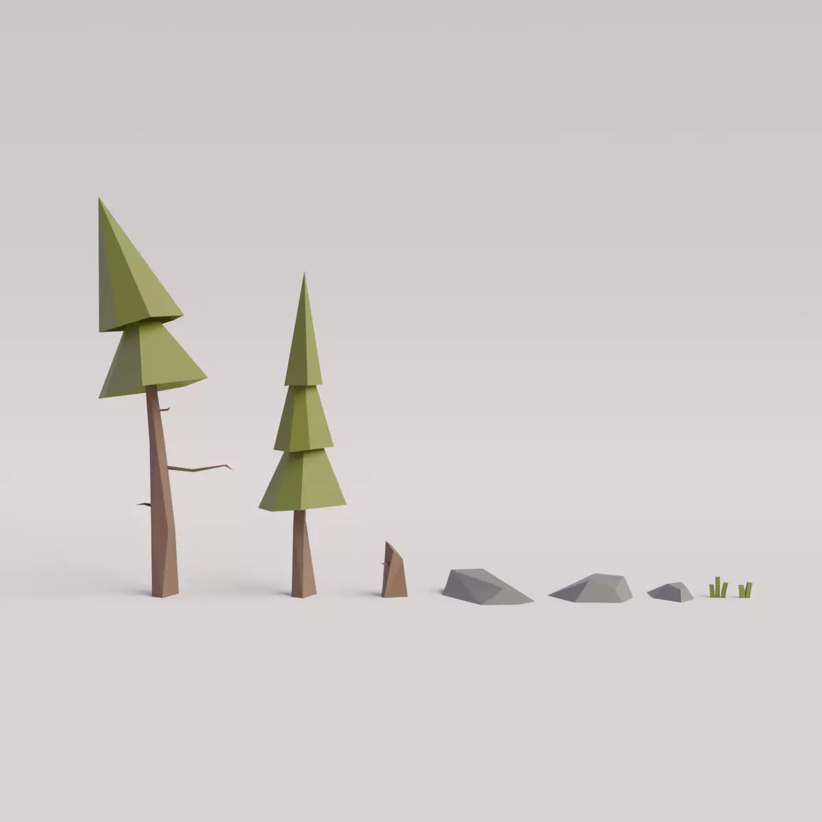 Low-Poly Forest Collection Low-poly 3D model_0