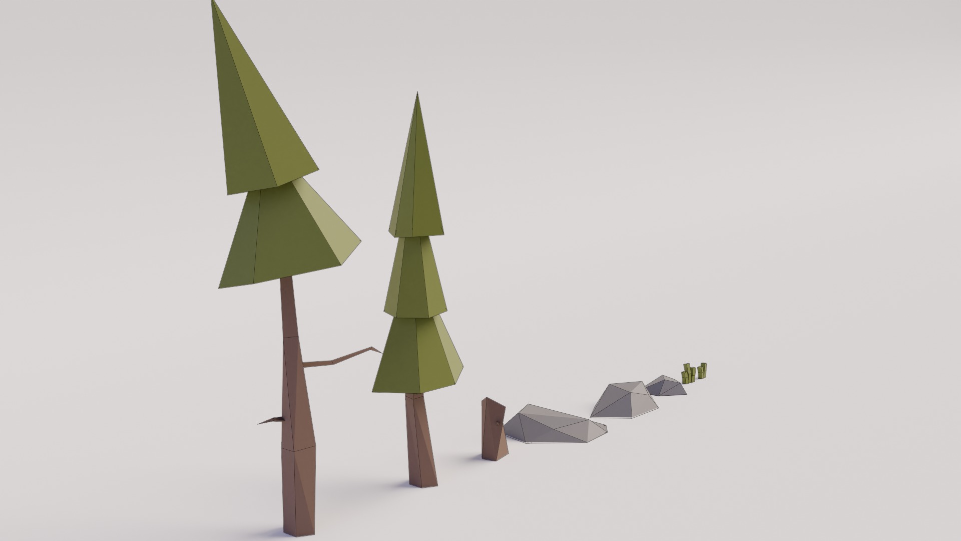 Low-Poly Forest Collection Low-poly 3D model_4