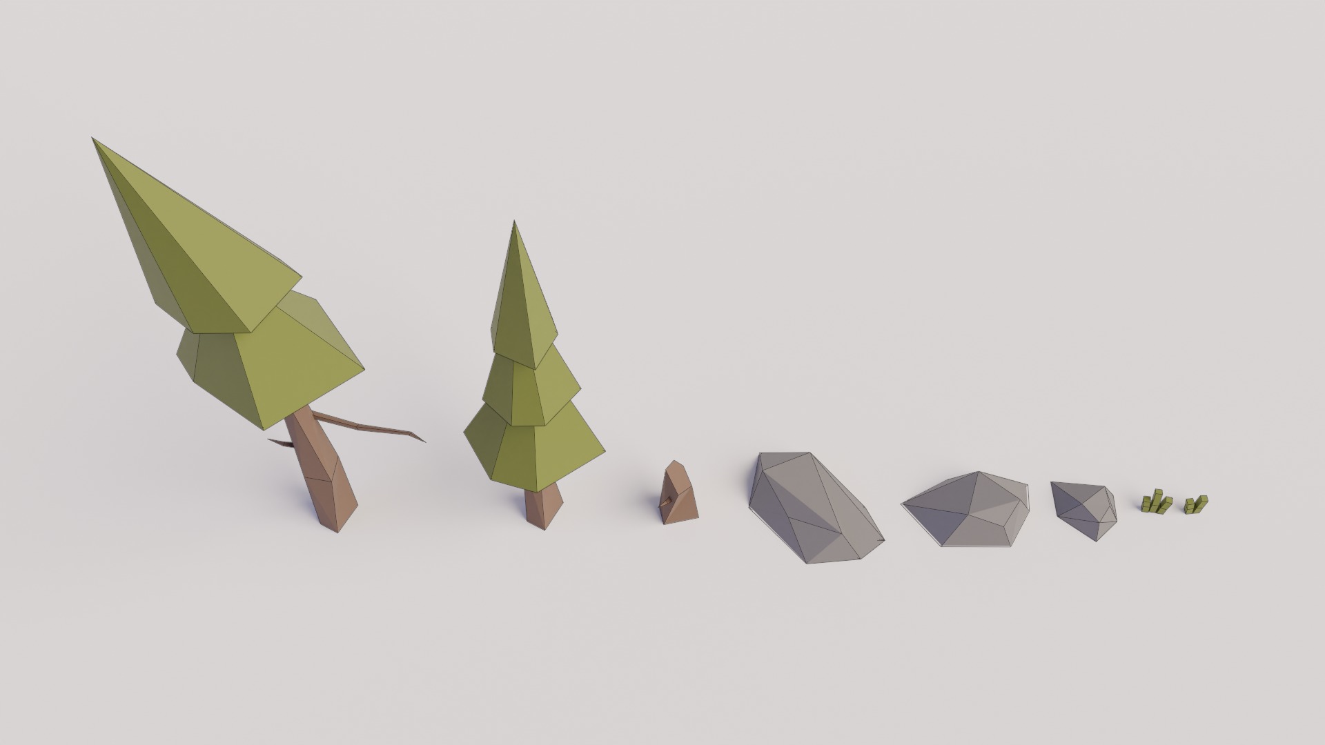 Low-Poly Forest Collection Low-poly 3D model_5