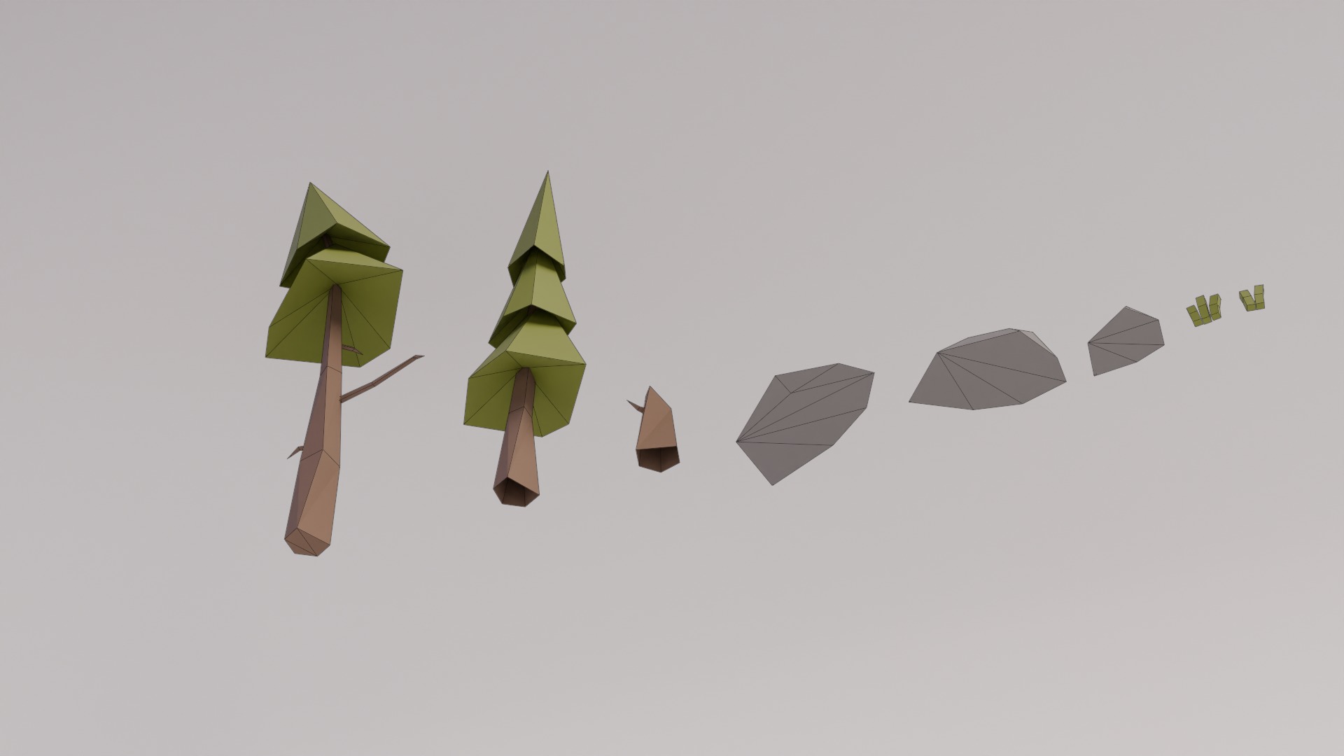 Low-Poly Forest Collection Low-poly 3D model_6