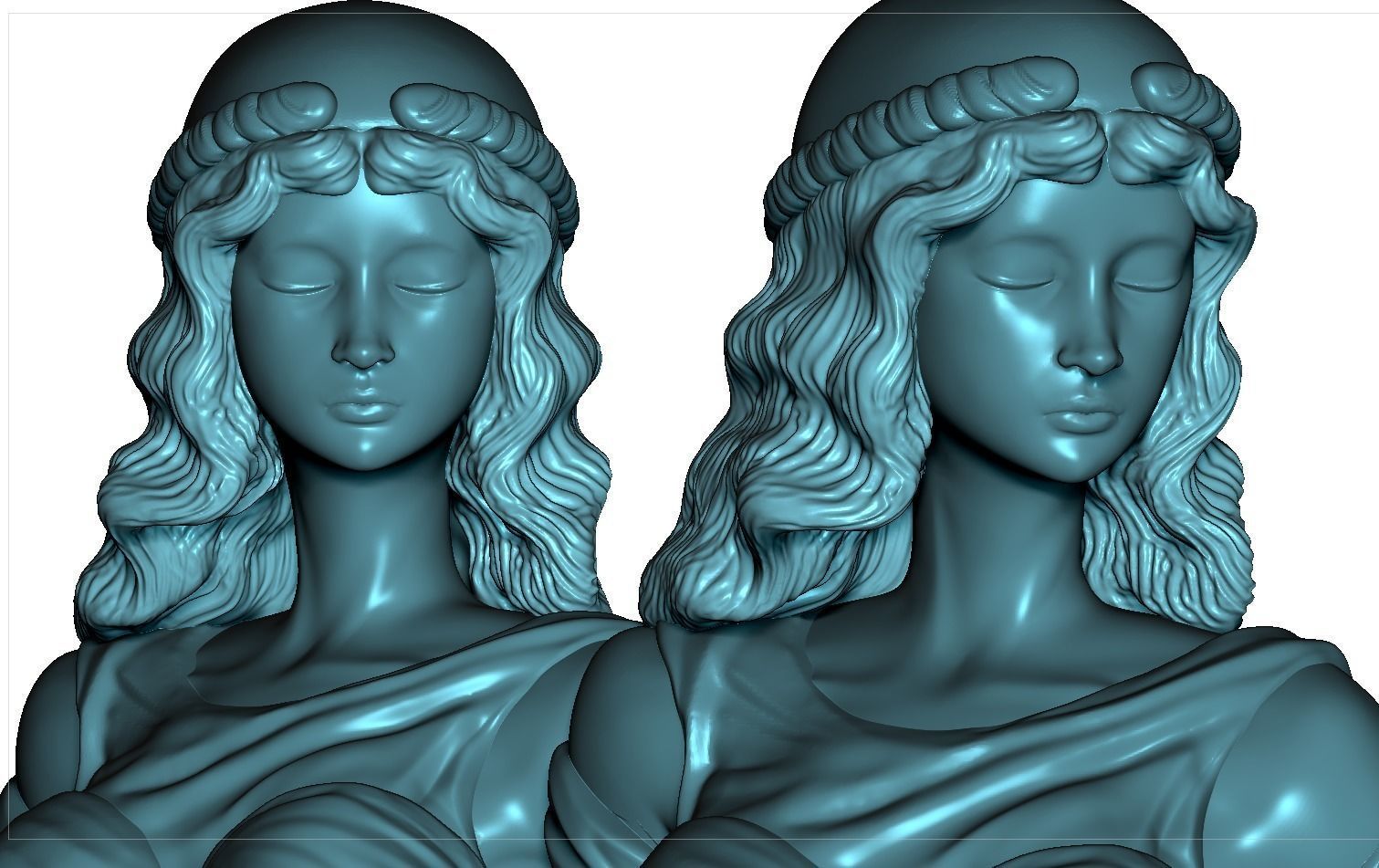Woman Sculpture AI 3D print model_4