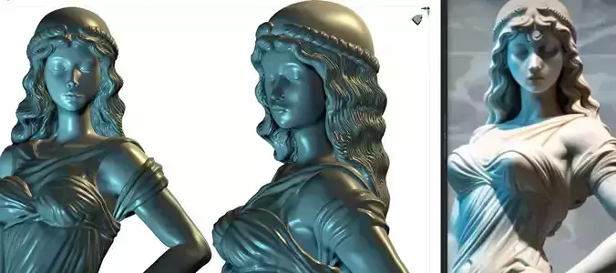 Woman Sculpture AI