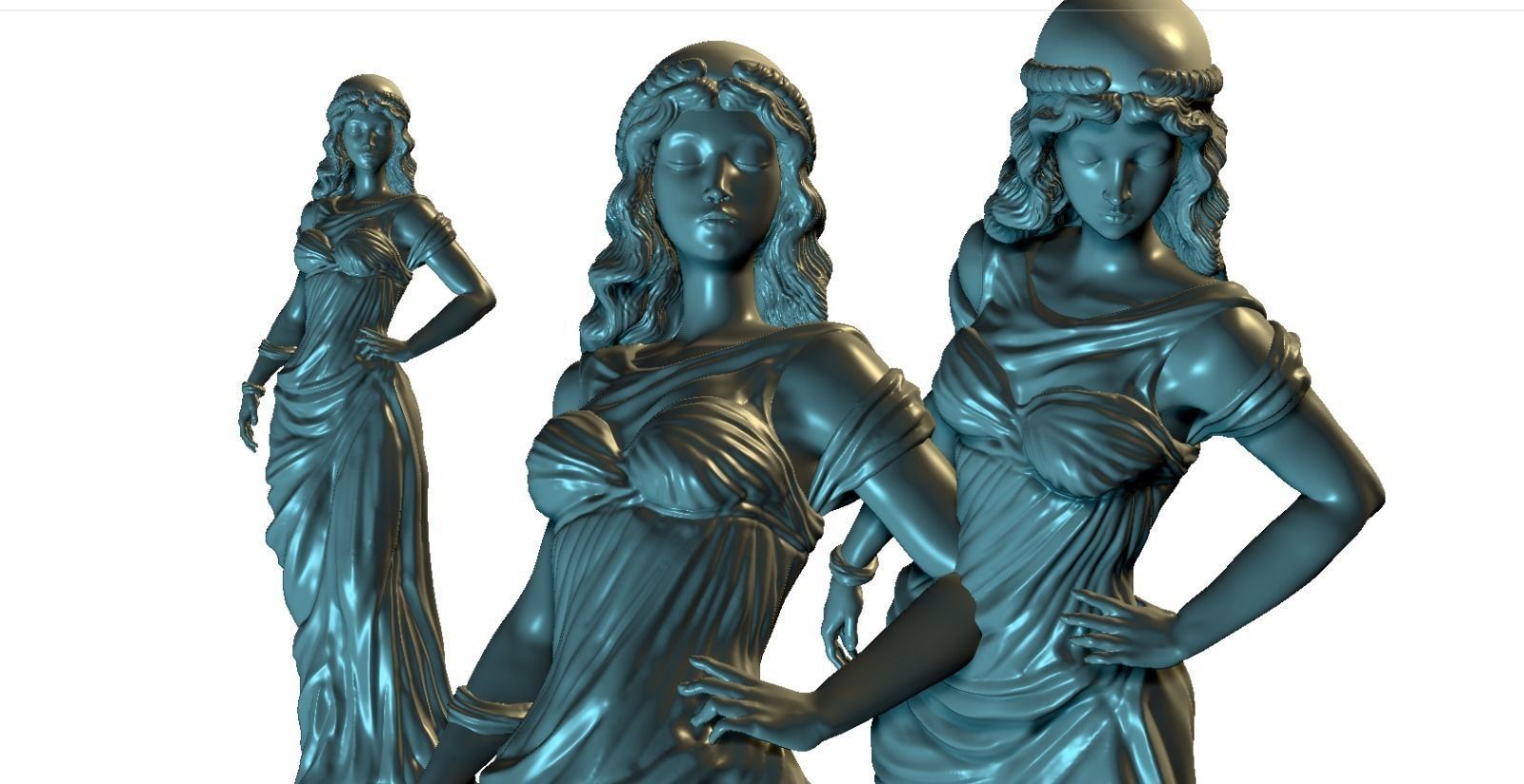 Woman Sculpture AI 3D print model_1
