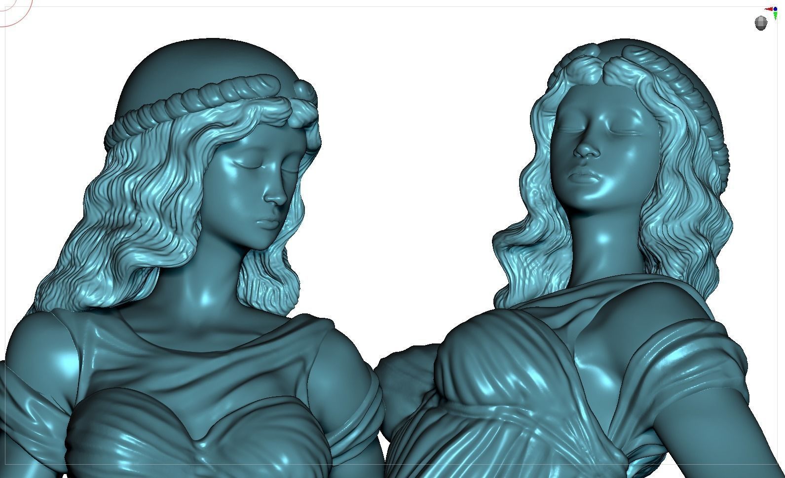 Woman Sculpture AI 3D print model_5