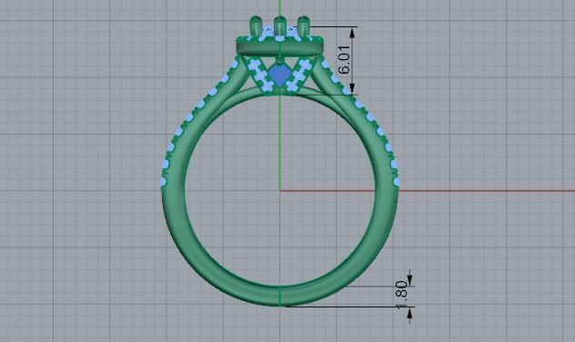 Marquise Halo Ring 4017 3D print model_6