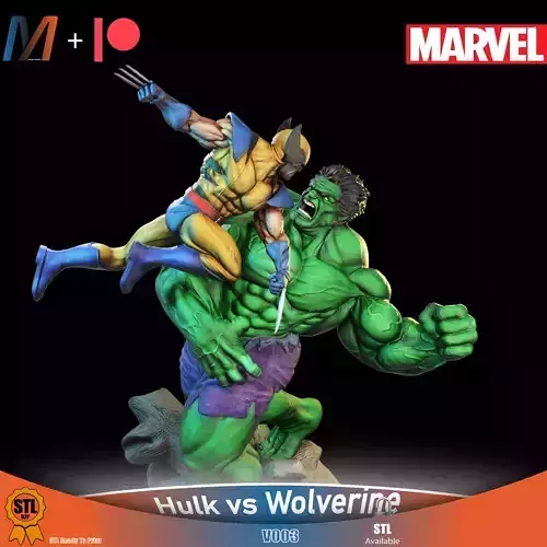 V003 HULK VS WOLVERINE 3D print model