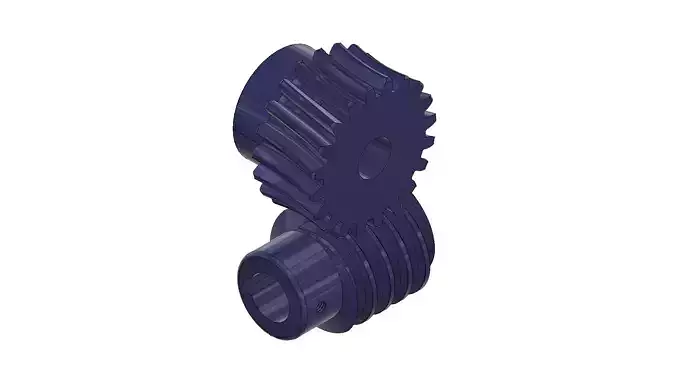 worm-helical gear arrangement 3D print model