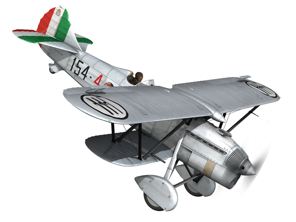 Fiat CR 32 - Italy Airforce - 154 Squadriglia 3D model_3